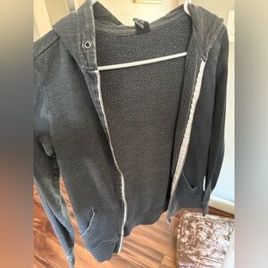 Zine Gray Zip-Up Hoodie